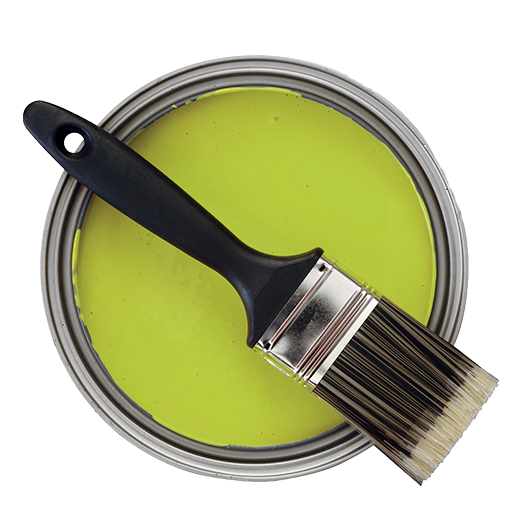 Paint bucket and brush